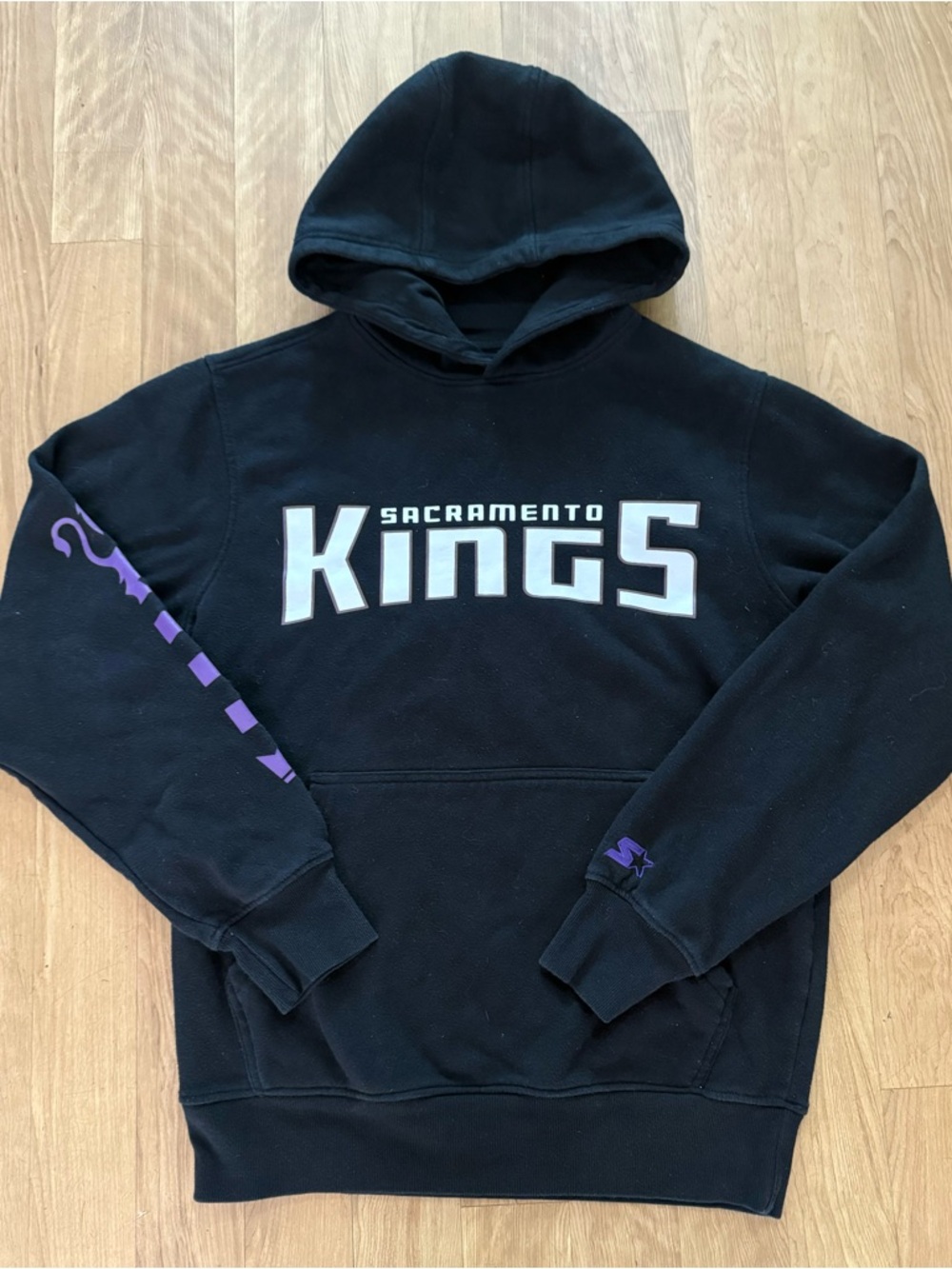 STARTER Sacramento Kings Black Pullover Hoodie